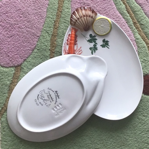 Hand painted Italian seafood plates - Picture 4 of 7